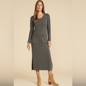 Antonella Petites Made in Italy Merino Wool Blend Midi Dress  P/M Quiet Luxury